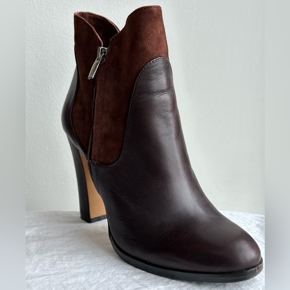 Vince Camuto brown leather and suede boots, size 8.5M / 38.5 - Picture 5 of 11